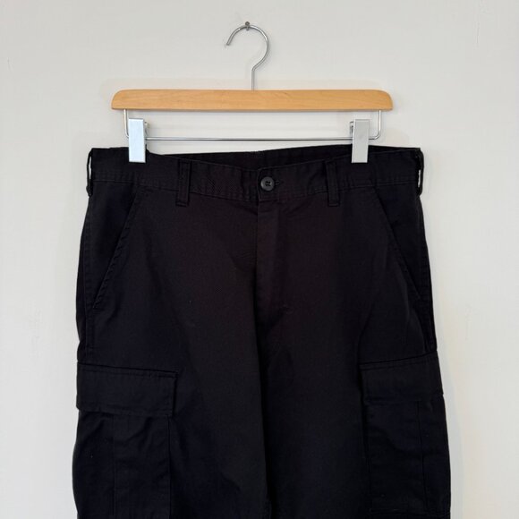 Men's Black Military Style Cargo Pants - Picture 2 of 10